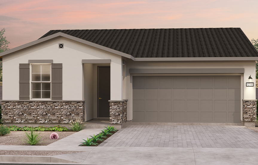 Brookfield Residential Blossom Rock Highland Sage Clover Elevation C - Traditional Southwest