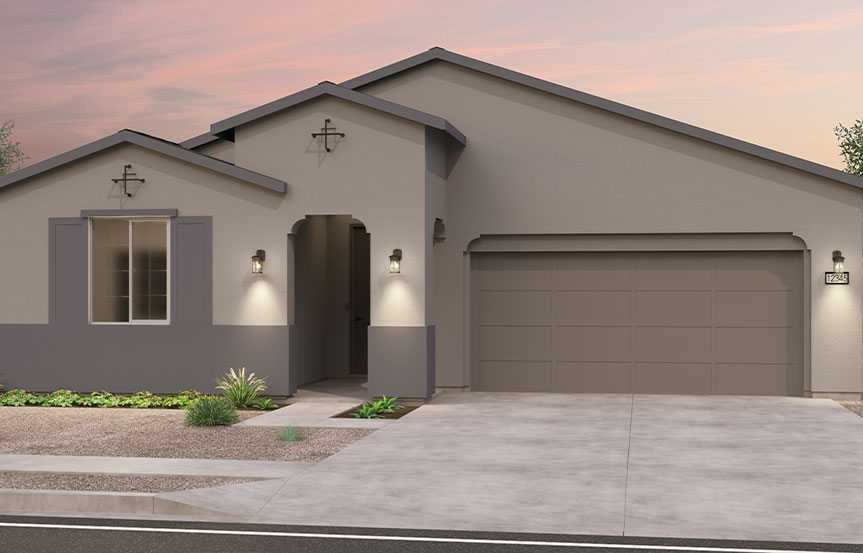 Brookfield Residential Blossom Rock Highland Ridge Laredo Elevation A - Spanish Colonial