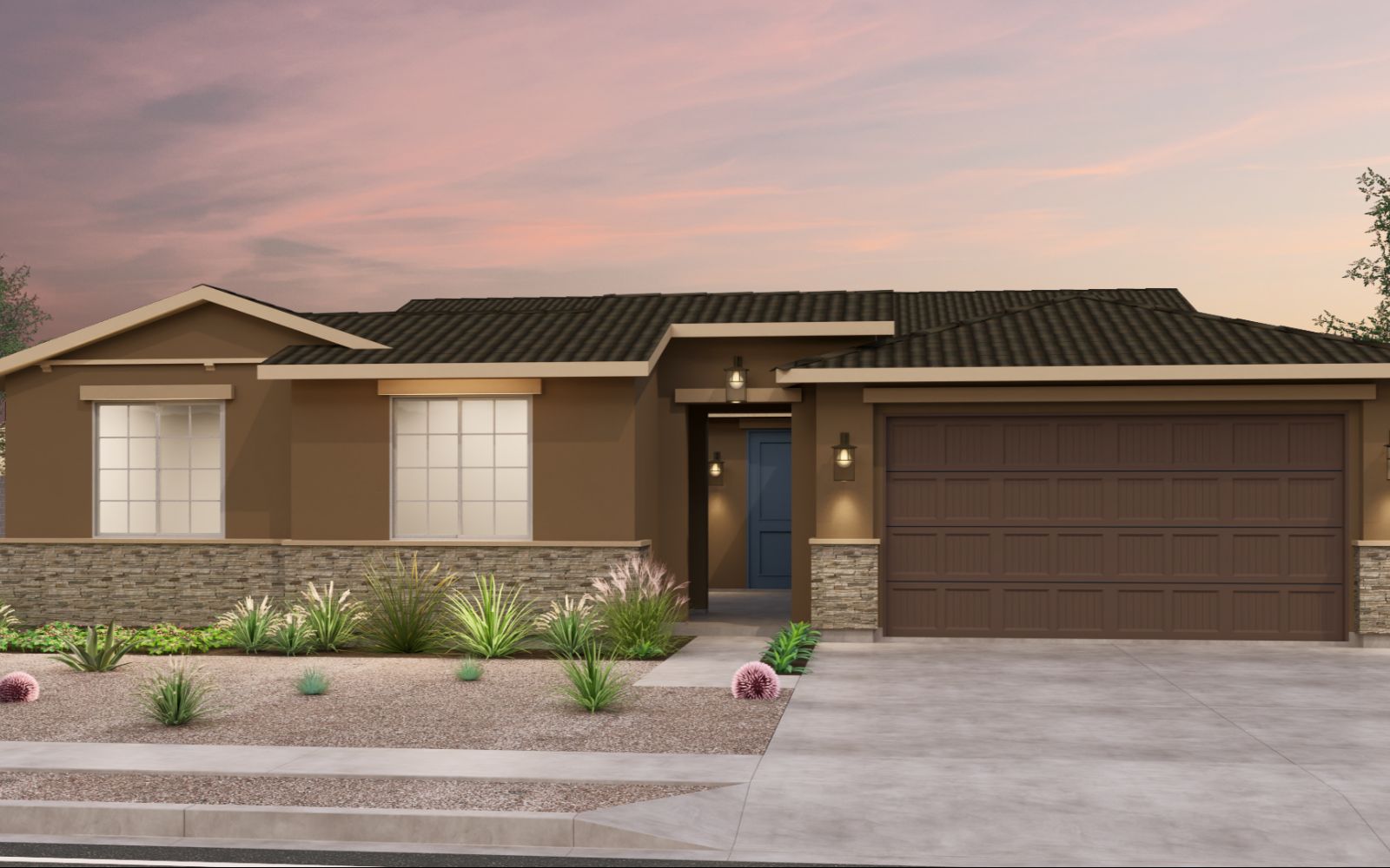 Brookfield Residential Blossom Rock Highland Mariposa Solstice Elevation C - Traditional Southwest