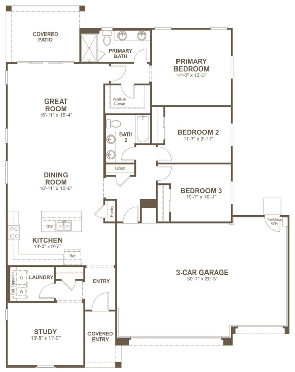 Richmond American Alamar 12333 W Marguerite Ave Floorplan