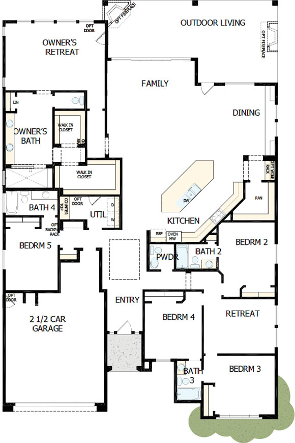 David Weekley Alamar 12324 W Parkway Lane Floorplan