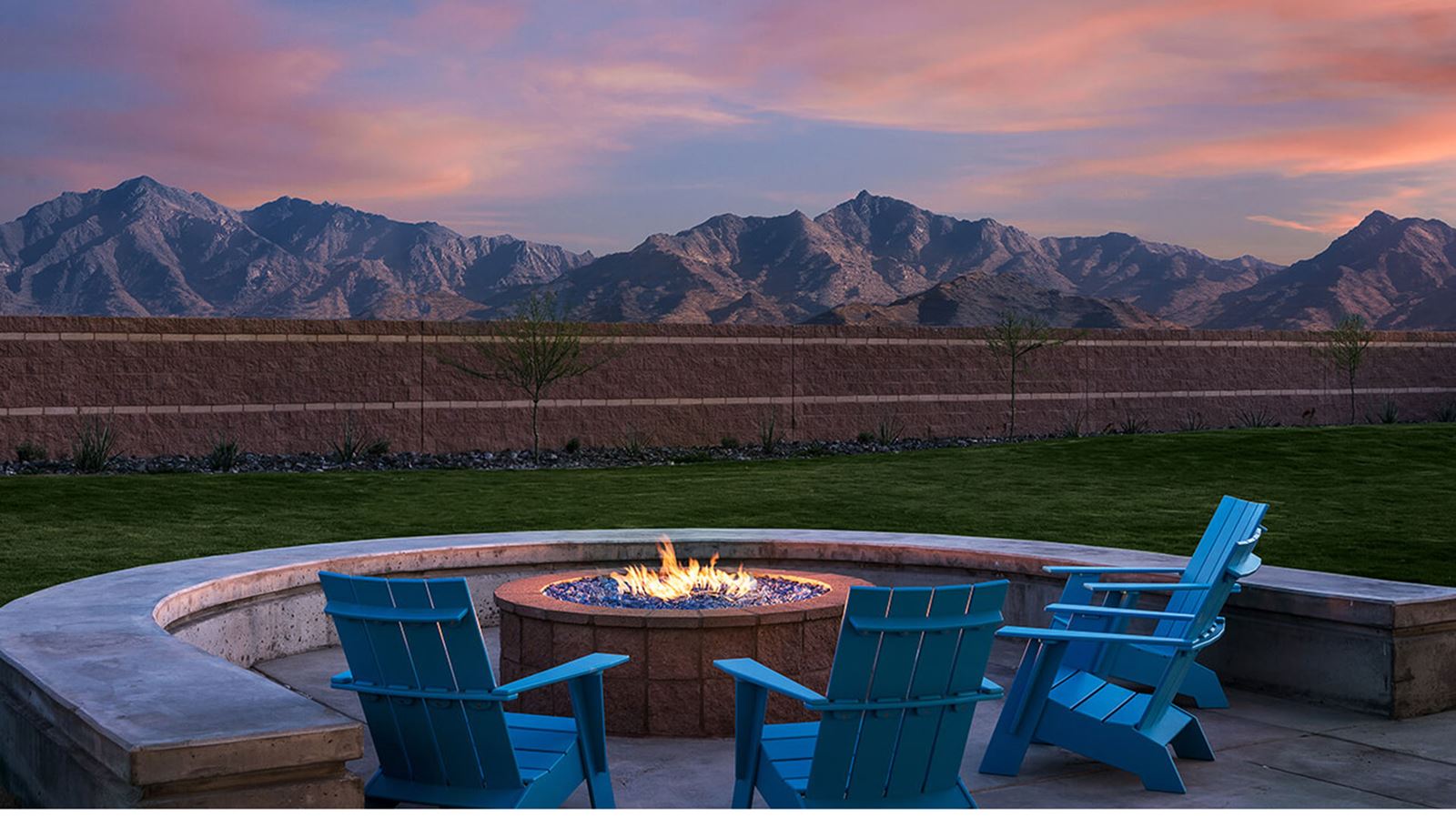 Mountain views from Moonbeam Patch Park within the Alamar community in Avondale, AZ