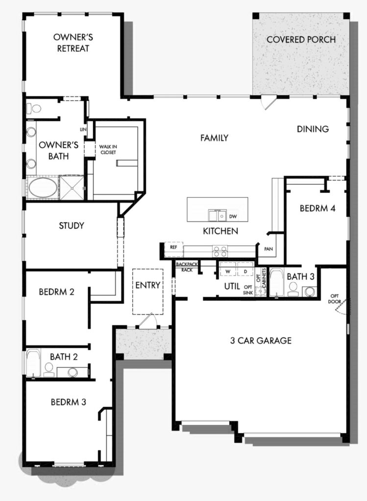 Gardner standard floorplan by David Weekley at Alamar in Avondale, AZ