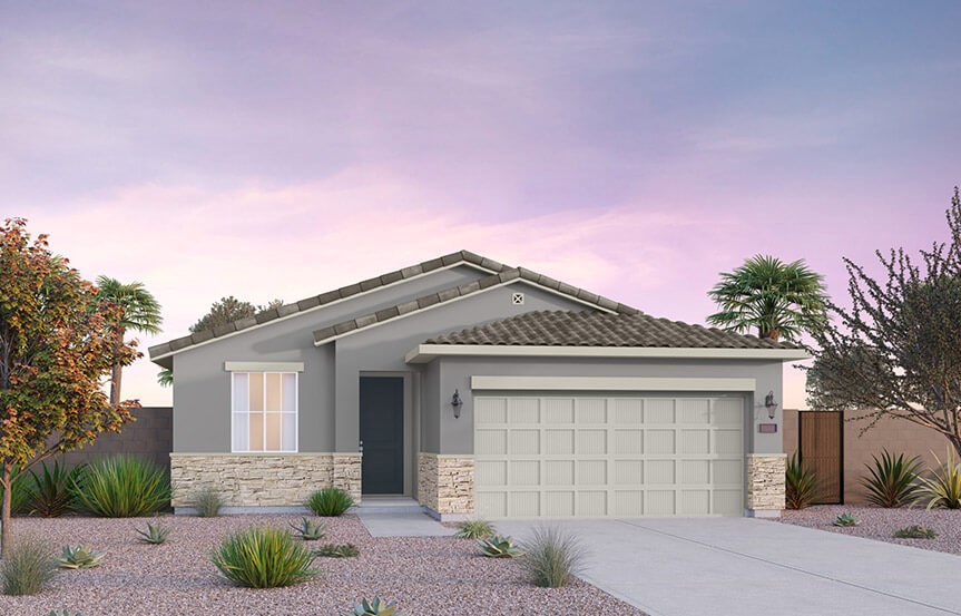 Sage Indigo plan elevation C by Brookfield Residential at Alamar in Avondale, AZ