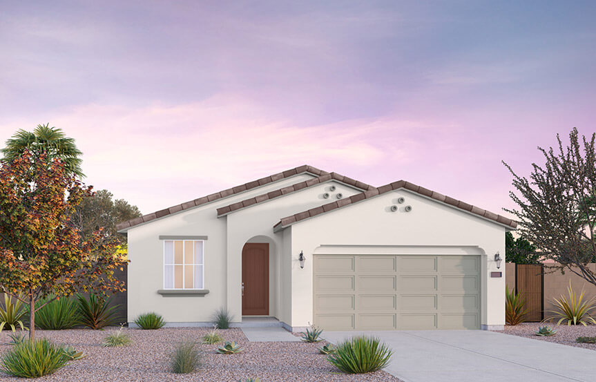 Brookfield Residential Blossom Rock Highland Sage Indigo Elevation A - Spanish Colonial