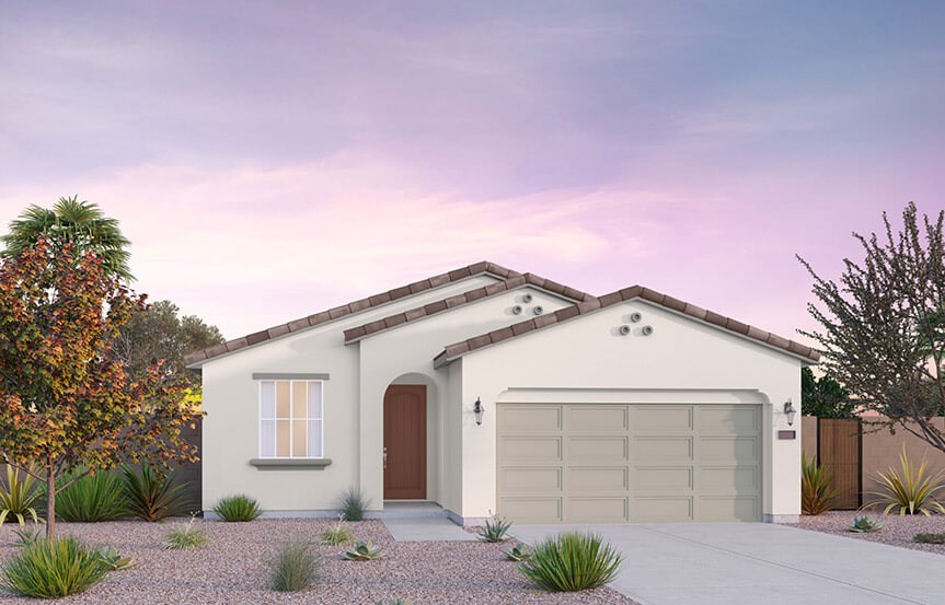 Sage Indigo plan elevation A by Brookfield Residential at Alamar in Avondale, AZ