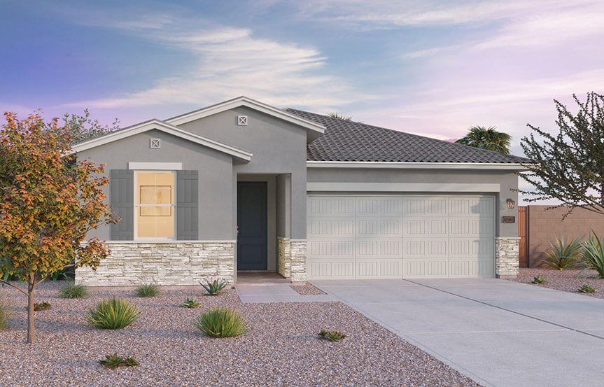 Brookfield Residential Blossom Rock Highland Sage Azure Elevation C - Traditional Southwest