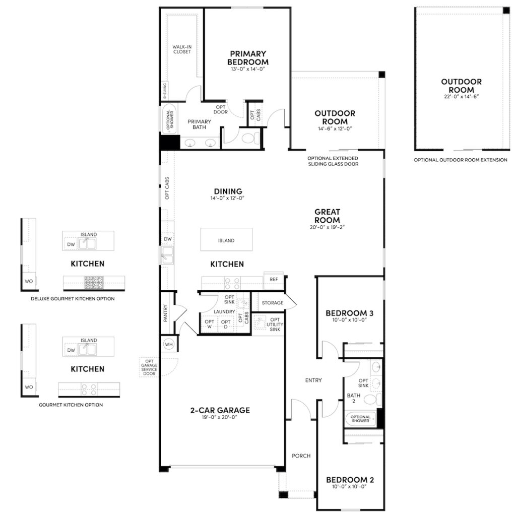 Sage Azure floorplan reversed by Brookfield Residential at Alamar in Avondale, AZ