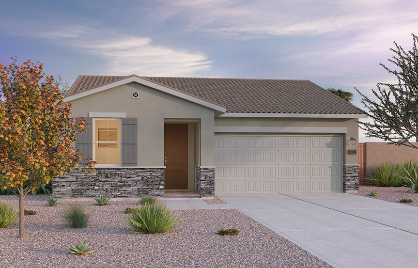 Brookfield Residential Blossom Rock Highland Sage Clover Elevation C - Traditional Southwest