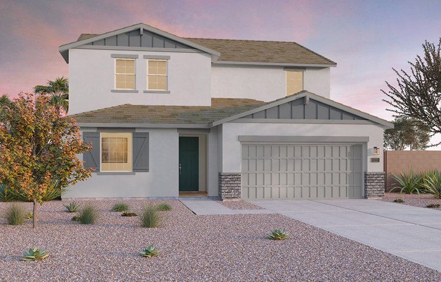 Brookfield Residential Blossom Rock Highland Ridge Heritage Elevation B - Arizona Ranch