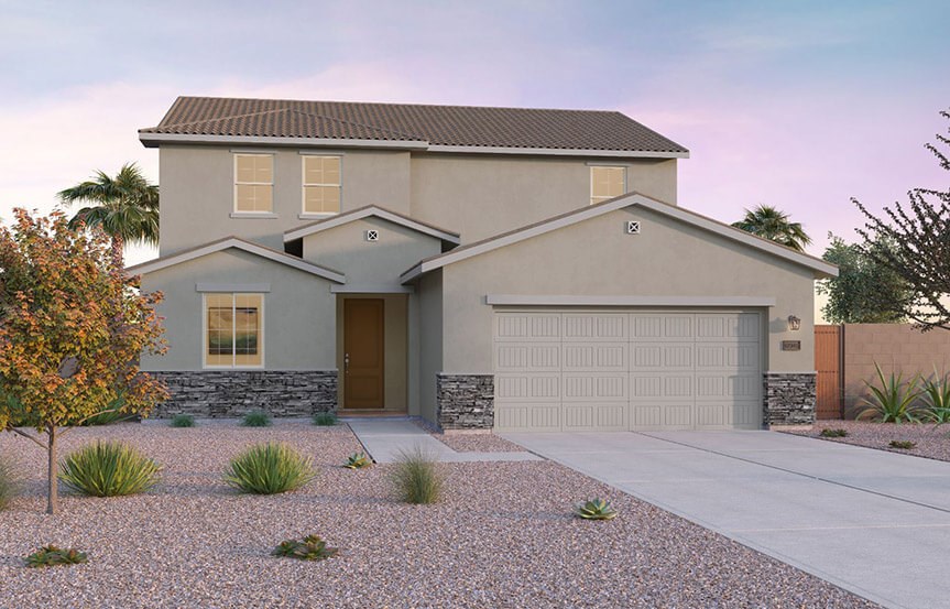 Brookfield Residential Blossom Rock Highland Ridge Ponderosa Elevation C - Traditional Southwest