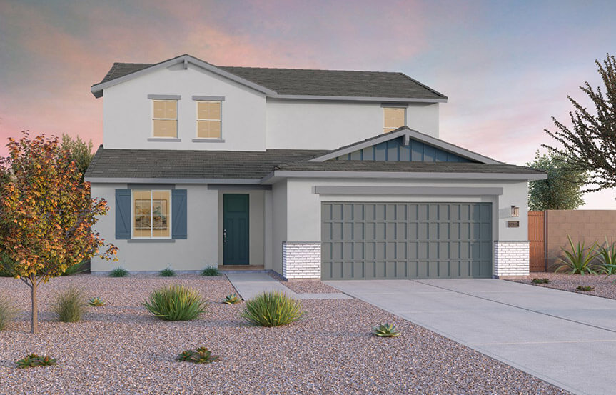 Brookfield Residential Blossom Rock Highland Ridge Ponderosa Elevation B - Arizona Ranch