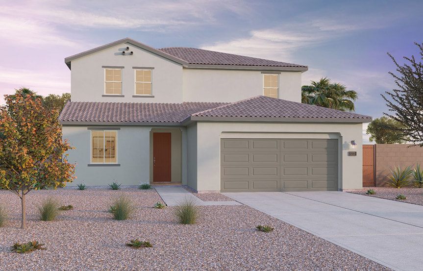 Brookfield Residential Blossom Rock Highland Ridge Ponderosa Elevation A - Spanish Colonial