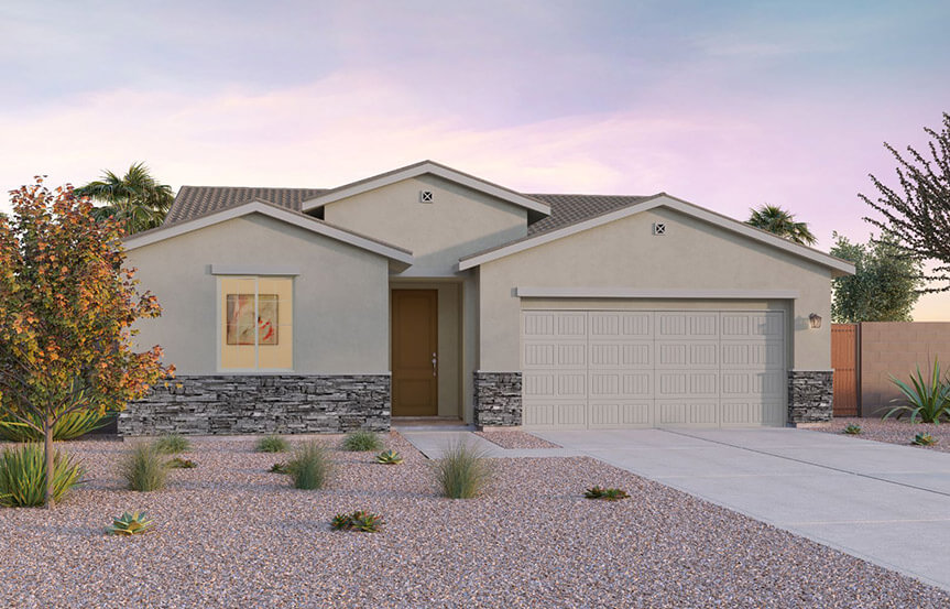 Brookfield Residential Blossom Rock Highland Ridge Lantana Elevation C - Traditional Southwest