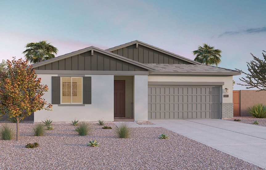 Brookfield Residential Blossom Rock Highland Ridge Laredo Elevation B - Arizona Ranch