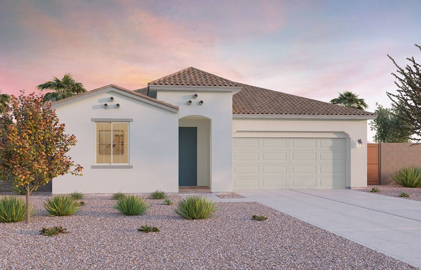 Brookfield Residential Blossom Rock Highland Ridge Laredo Elevation A - Spanish Colonial