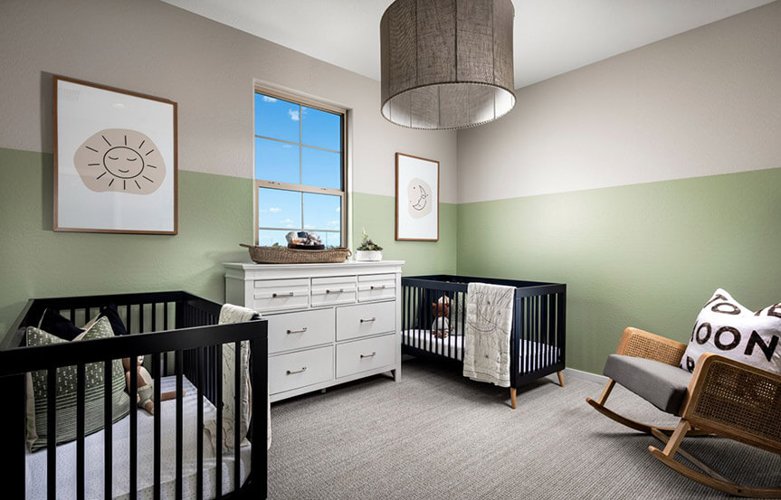 Sage Dakota model nursery by Brookfield Residential at Alamar in Avondale, AZ