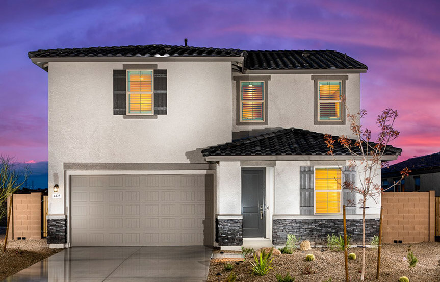 Sage Dakota model front exterior by Brookfield Residential at Alamar in Avondale, AZ