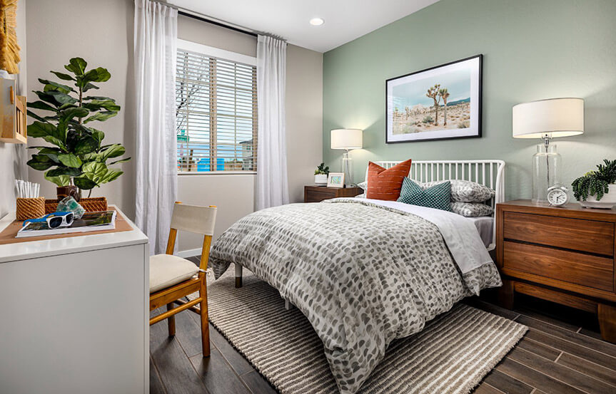 Ridge Ponderosa model secondary bedroom by Brookfield Residential at Alamar in Avondale, AZ