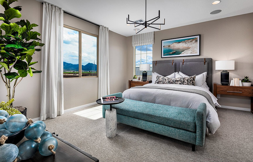 Ridge Ponderosa model Primary Bedroom by Brookfield Residential at Alamar in Avondale, AZ