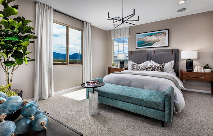 Ridge Ponderosa model Primary Bedroom by Brookfield Residential at Alamar in Avondale, AZ