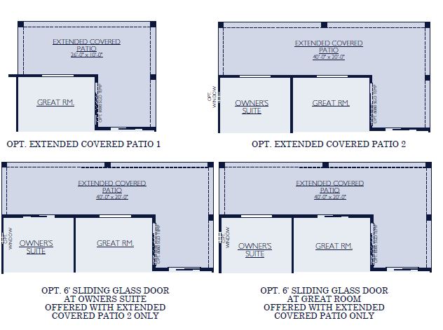 Pinetop floorplan covered patio options by William Ryan Homes at Alamar in Avondale, AZ