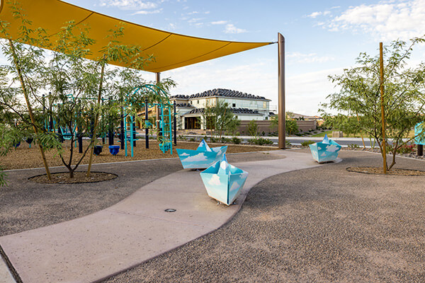 Journey Grove Park art path at Alamar community in Avondale, Arizona