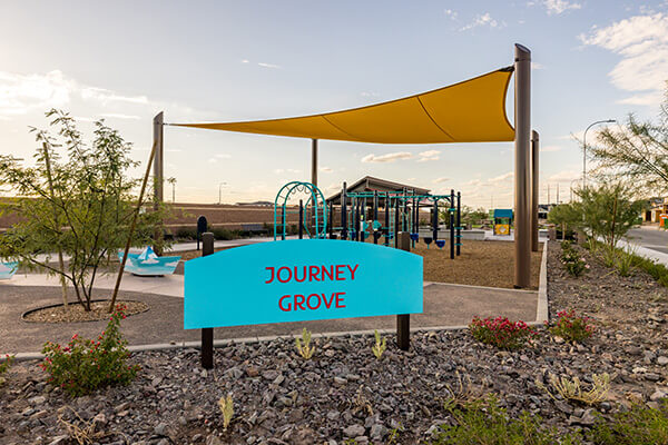 Journey Grove Park sign entry at Alamar community in Avondale, Arizona