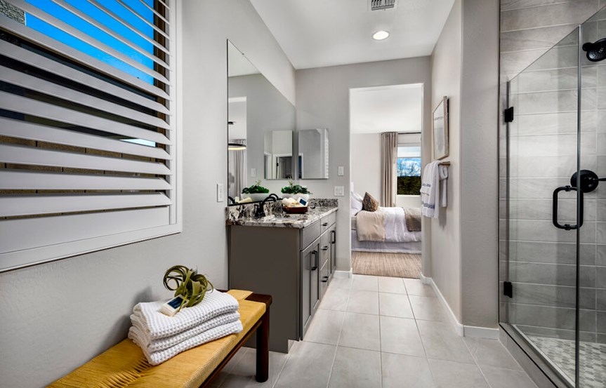 Laredo Primary Bath by Brookfield Residential at Alamar in Avondale, AZ
