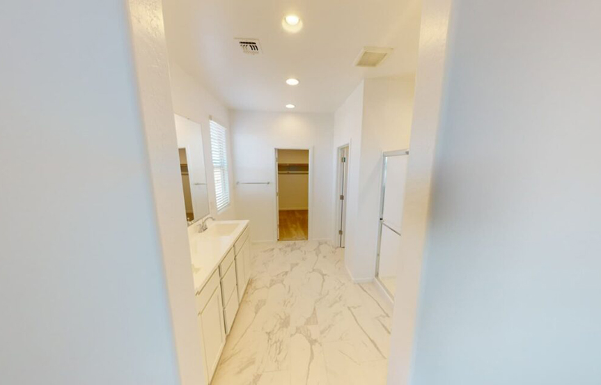 Rockrose Primary Bath by Brookfield Residential at Alamar in Avondale, AZ