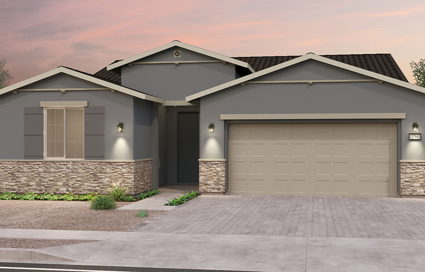 Brookfield Residential Blossom Rock Highland Ridge Lantana Elevation C - Traditional Southwest