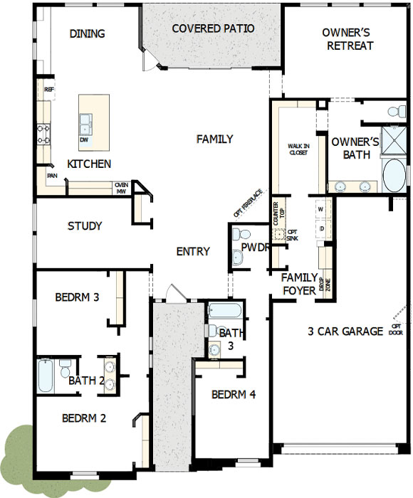 David Weekley Alamar 4315 S 123Rd Av Floorplan
