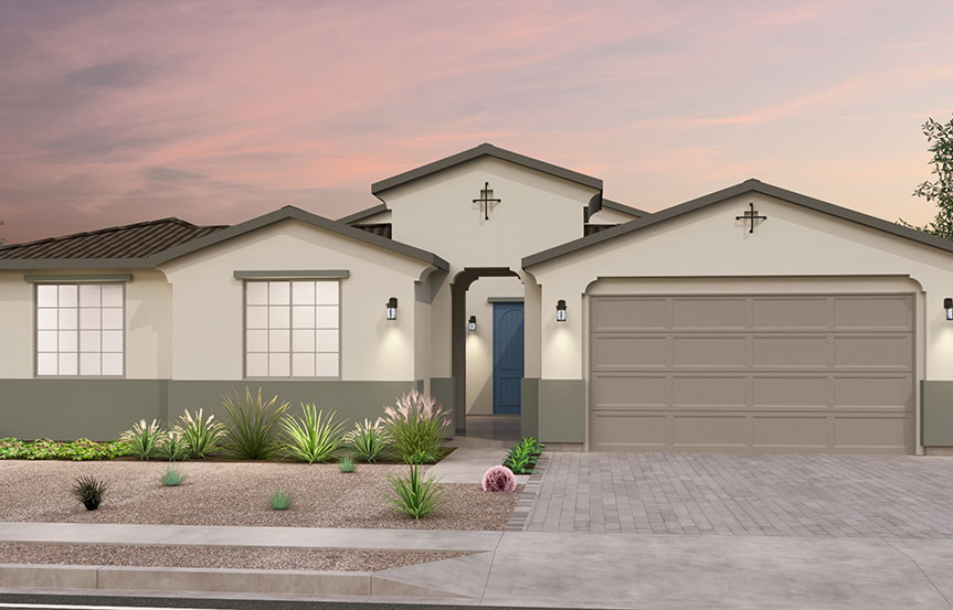 Brookfield Residential Blossom Rock Highland Mariposa Solstice Elevation A - Spanish Colonial