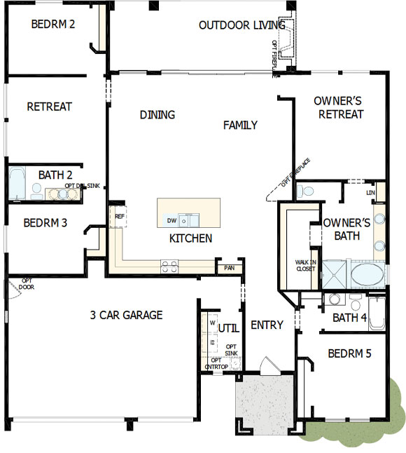 David Weekley Alamar 12316 W Parkway Lane Floorplan