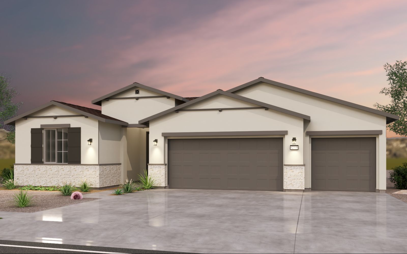 Brookfield Residential Blossom Rock Highland Mariposa Acacia Elevation C - Traditional Southwest