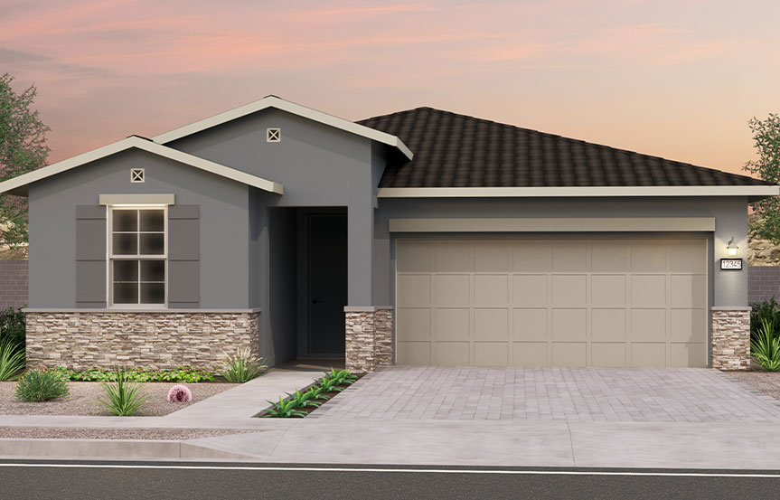 Brookfield Residential Blossom Rock Highland Sage Azure Elevation C - Traditional Southwest