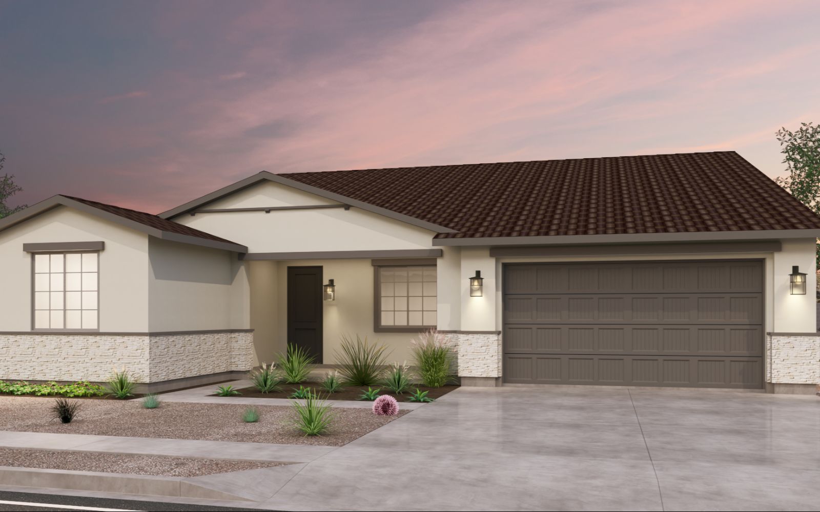 Brookfield Residential Blossom Rock Highland Mariposa Agave Elevation C - Traditional Southwest