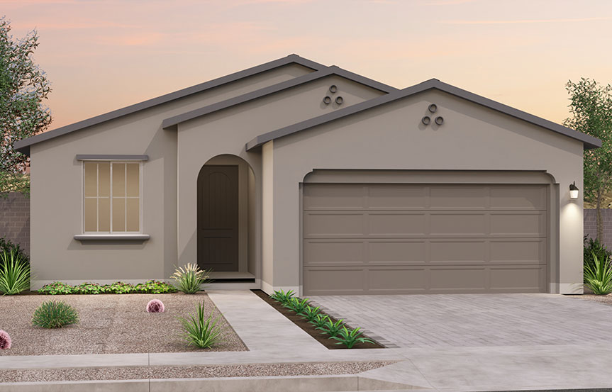 Brookfield Residential Blossom Rock Highland Sage Indigo Elevation A - Spanish Colonial