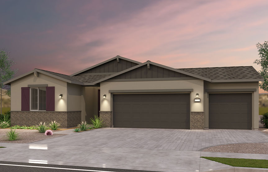 Brookfield Residential Blossom Rock Highland Mariposa Acacia Elevation B - Arizona Ranch