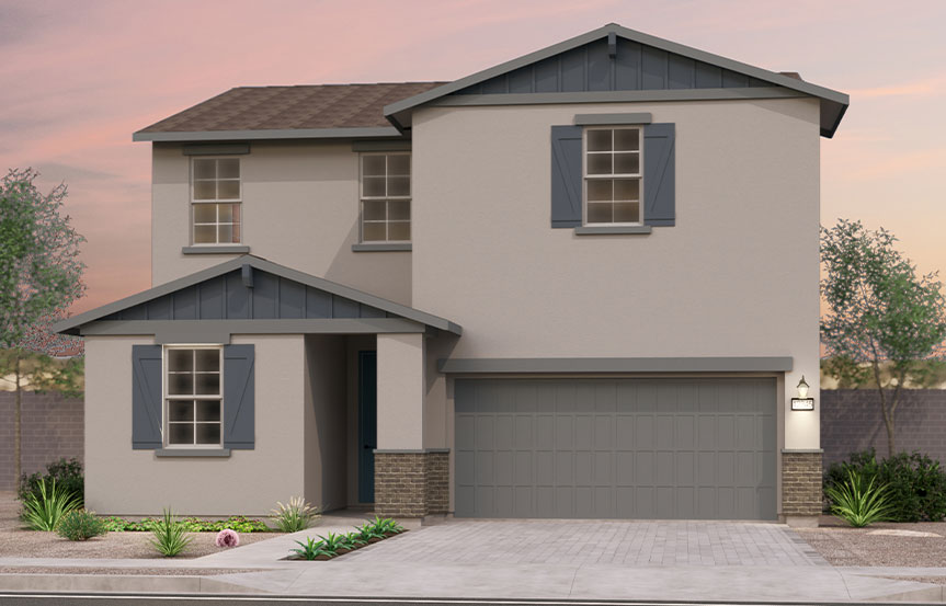 Brookfield Residential Blossom Rock Highland Sage Dakota Elevation B - Arizona Ranch