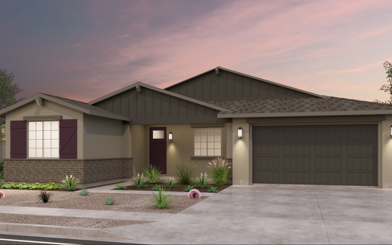 Brookfield Residential Blossom Rock Highland Mariposa Agave Elevation B - Arizona Ranch